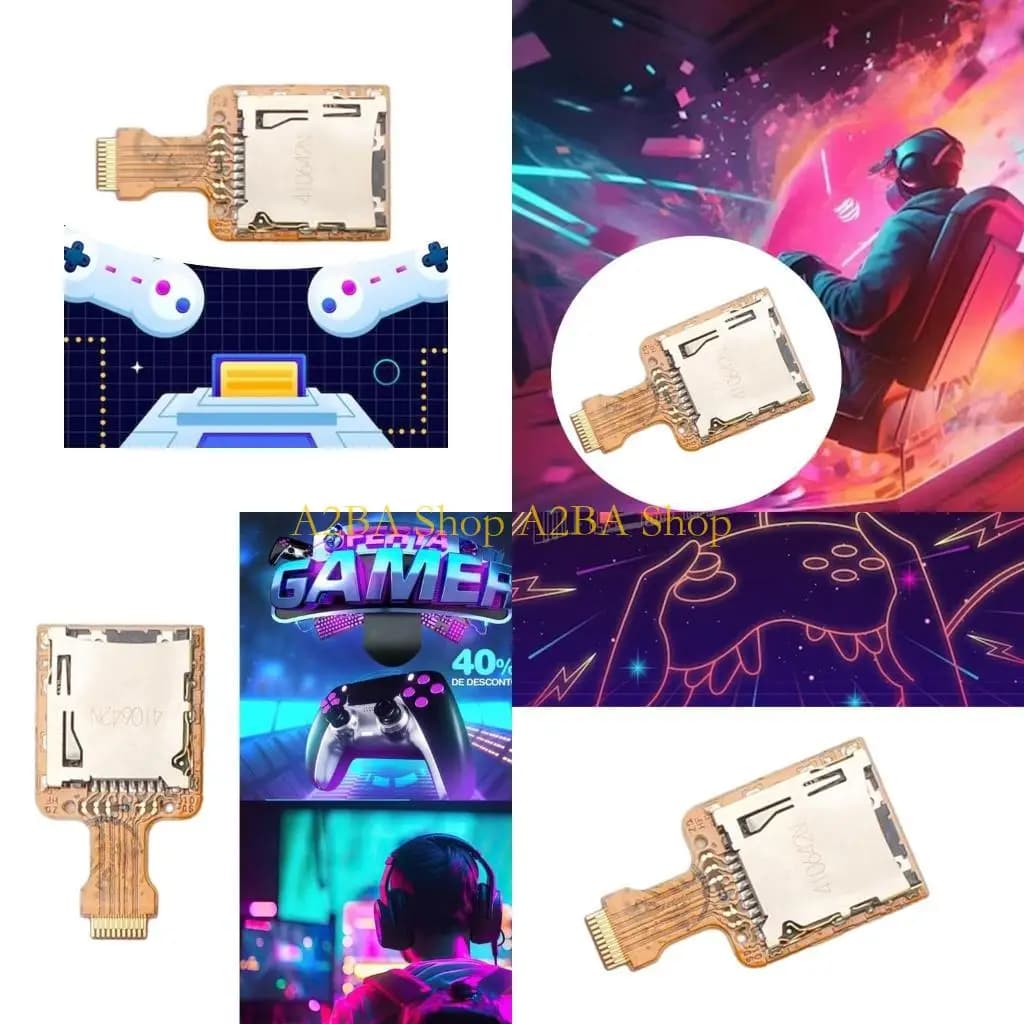 Presa per slot per scheda memoria A2BA per sostituzione scheda scheda parti riparazione 3DS XL LL
