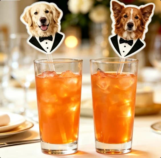 50/100/150Pcs Personalized Print Dog or Cat Pet Stir Sticks,Acrylic Cocktail Stirrers,Double-Sided Drink Stirres,Wedding Swizzle