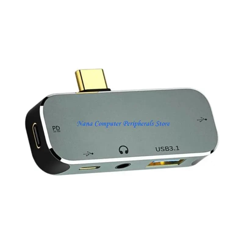 F68C Dock USB C adatto ai viaggi Costruzione in alluminio HDTV Porta USB A per sistemi