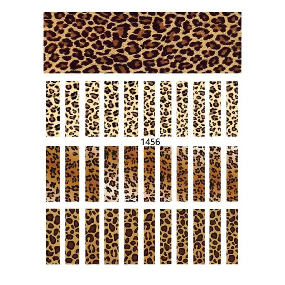 Tiger Print Manicure Tools Animal Series Leopard Nail Art Sticker 3D Nail Decals Nail Art Decorations Animal Tiger Nail Sticker