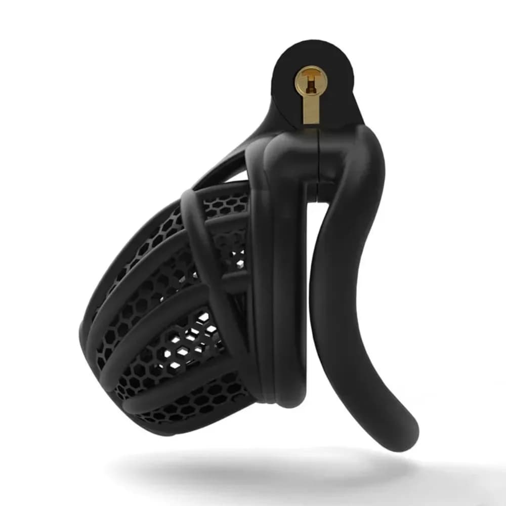 Nuovo Dispositivo di Castità Maschile con Set di 4 Anelli per il Pene, Gabbia per il Pene con Blocco, Cintura di Castità, Giocattoli Sessuali per Uomini e Coppie, Accessori per Adulti