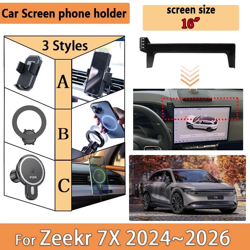 Per Zeekr 7X Supporto Del Telefono Per Auto 2024 2025 2026 Compatibile Con Lo Schermo Magsafe Mobile Mount Staffa di Navigazione GPS Accessori Auto