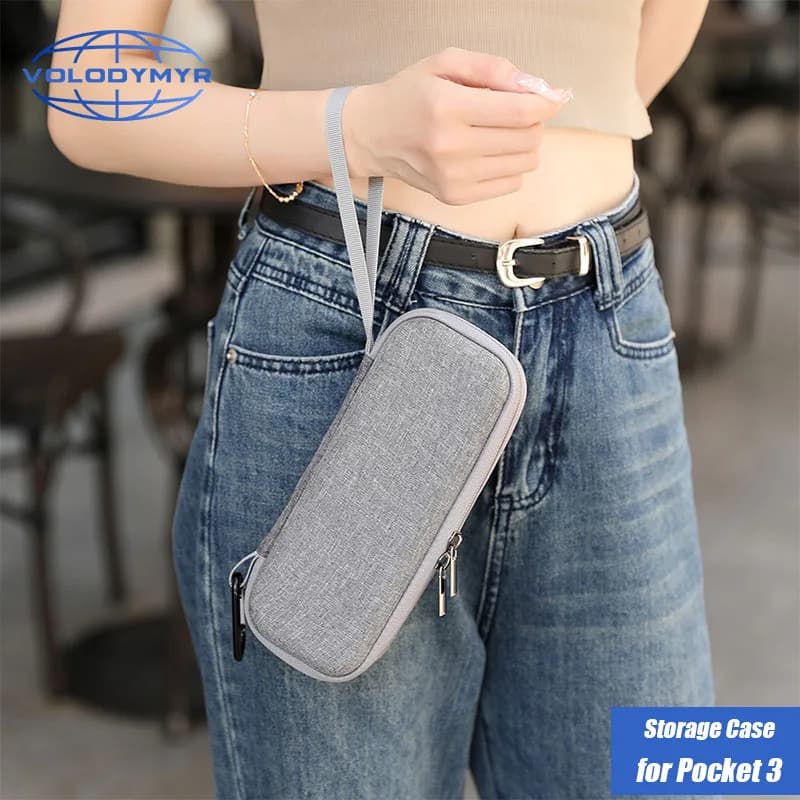 VOLODYMYR Custodia da trasporto per Osmo Pocket 3, Borsa per accessori per gimbal palmare, Borsa da viaggio portatile per esterni
