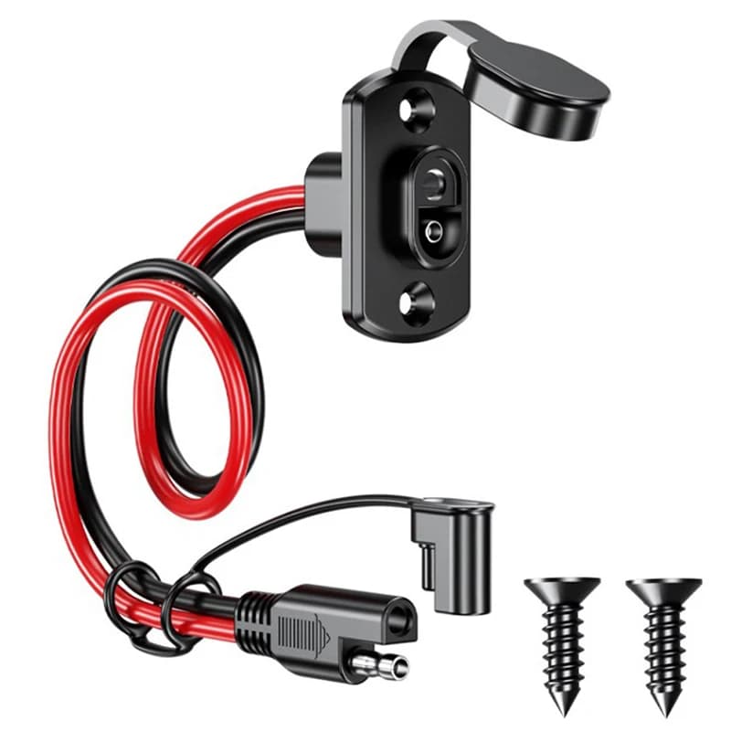 Car Battery Extension DC Power Automotive Panel Connector Cables Solar Cell Connection Transfer 12AWG 30CM