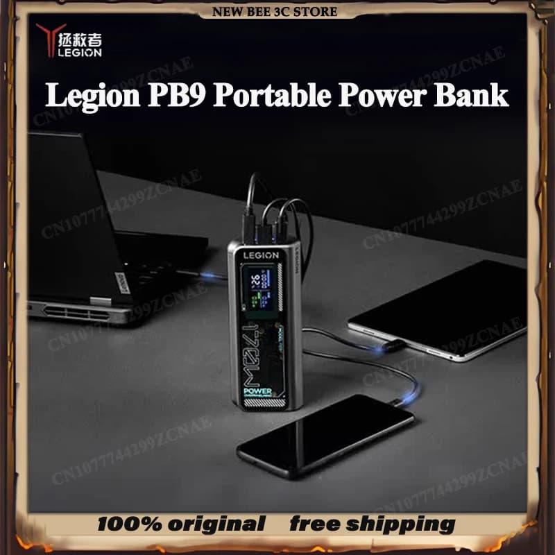 NEW Legion PB9 Portable Power Bank 170W High Power 24000mAh Digital Display Usb C Two Way Fast Charging For Gaming Laptop