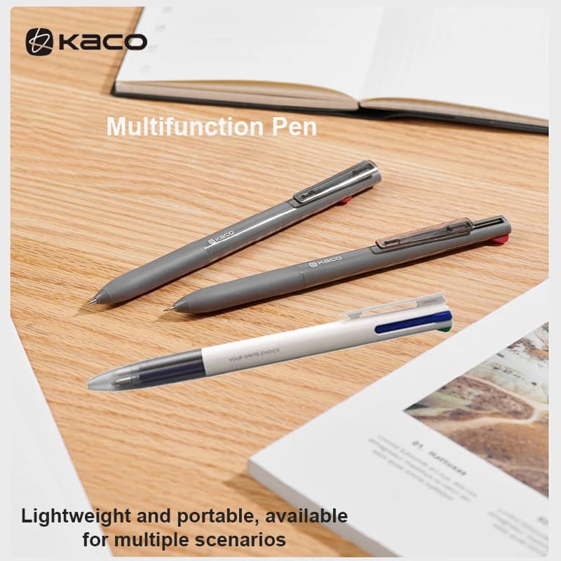 Penna multifunzione KACO, penna gel da 0,5 mm FACILE per scrivere per studenti, insegnanti, prendere appunti, assegni corretti, segna punti chiave, strumenti