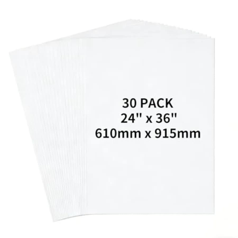 Cartoncino per poster in pollici, 30 pacchi di carta per poster di grandi dimensioni, carta per poster pesante in blocco, cartoncino bianco per esposizione per scuola, ufficio e artigianato