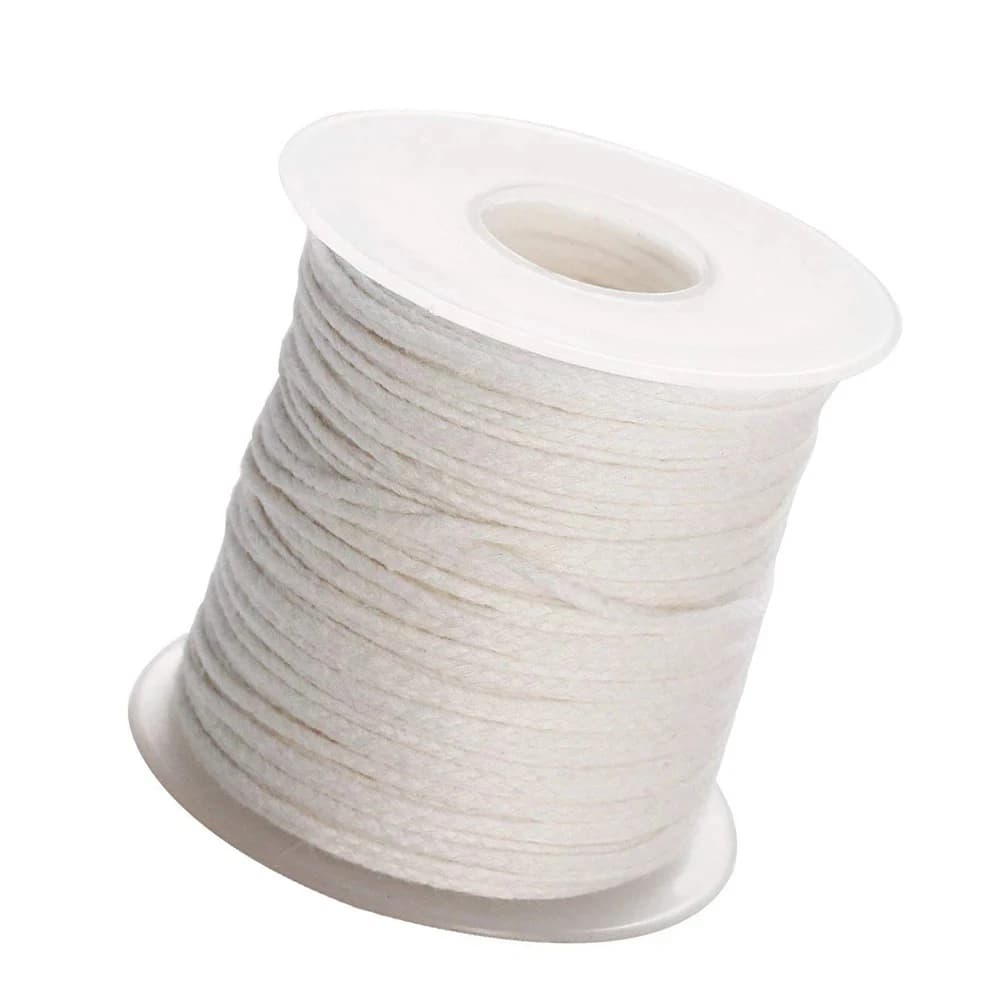 61 m and 200 foot cotton rope roll for candle wire woven with design for efficient to make and create candles