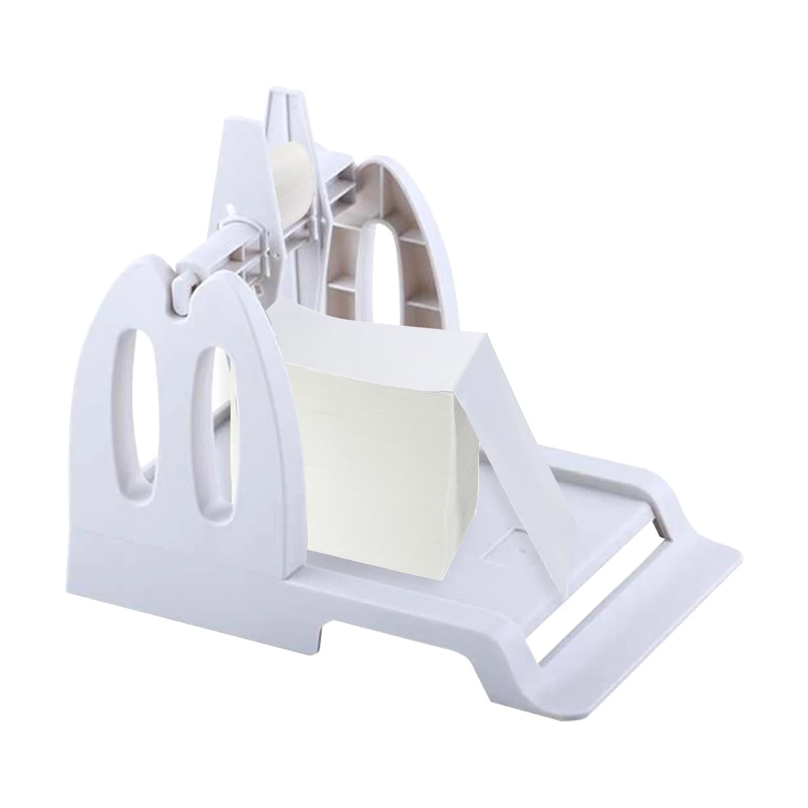 Portaetichette per Stampante Termica da Scrivania 2 in 1, Dispenser di Etichette a Rotolo e a Ventaglio per Spedizioni e Pacchi, Staccabile