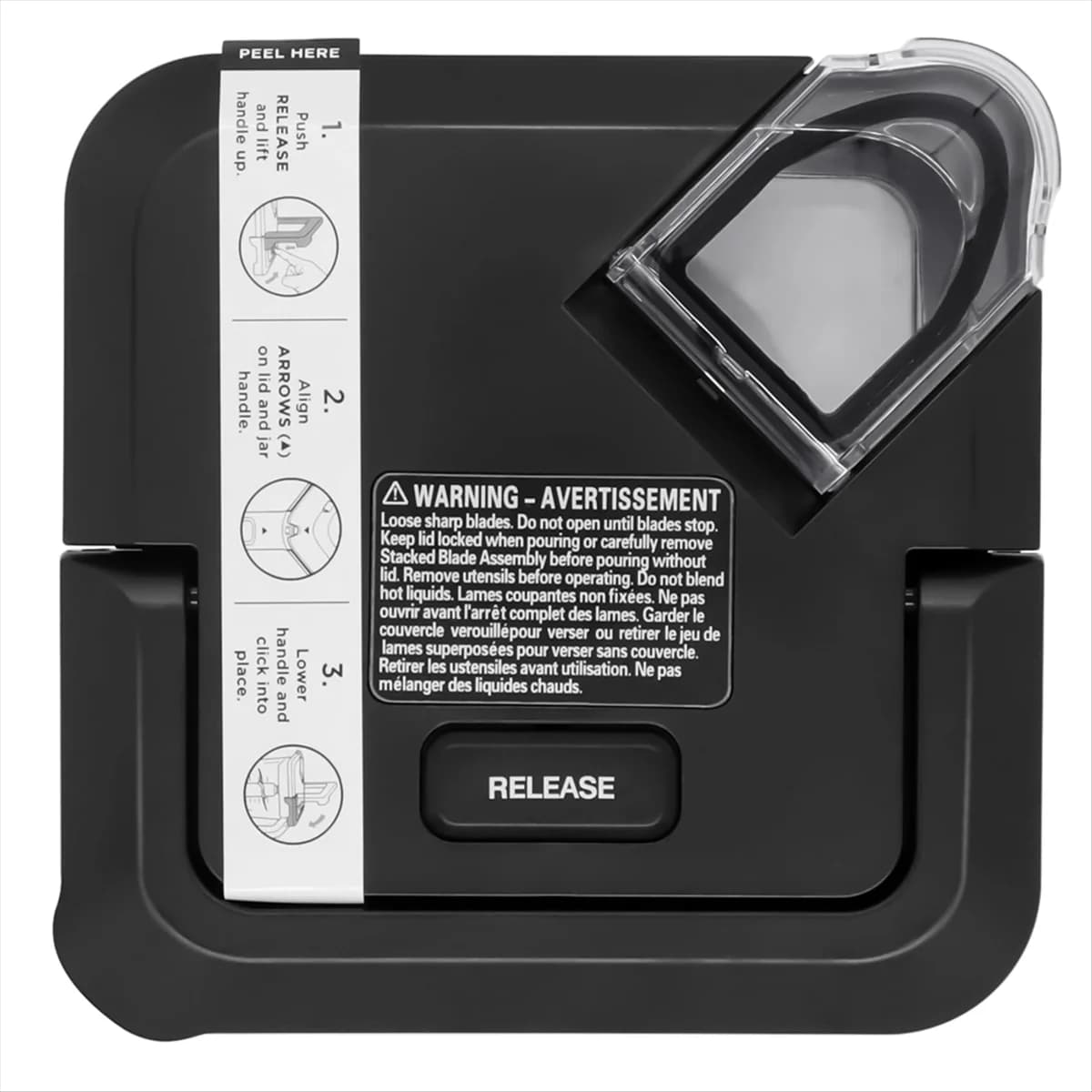 ABBZ-Coperchio di ricambio con chiusura per brocche Ninja Blender XL da 72 once, coperchio superiore quadrato di ricambio per Ninja BL610 BL710WM BN701