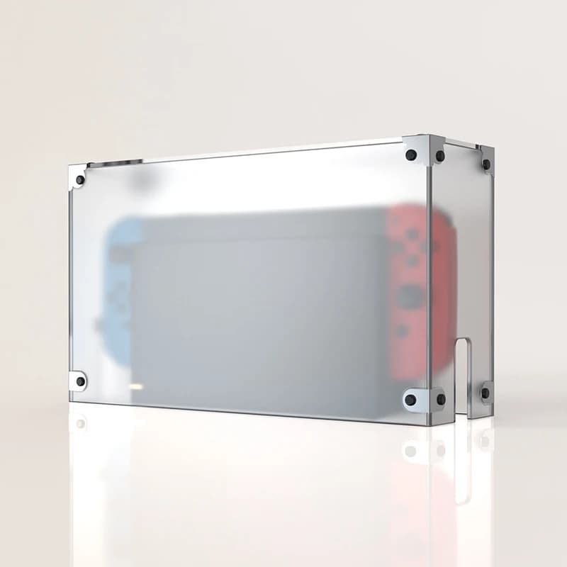 Copertura antipolvere in acrilico satinato per console Nintendo Switch/PS5, scatola di immagazzinaggio traslucida per accessori da gioco per gamepad