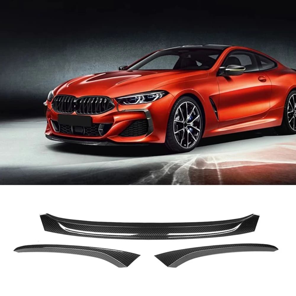 Dry Carbon Fiber Front Bumper Lip Spoiler Splitters For BMW 8 Series G14 G15 G16 2018-2022 Car Tuning Styling Front Lip Diffuser