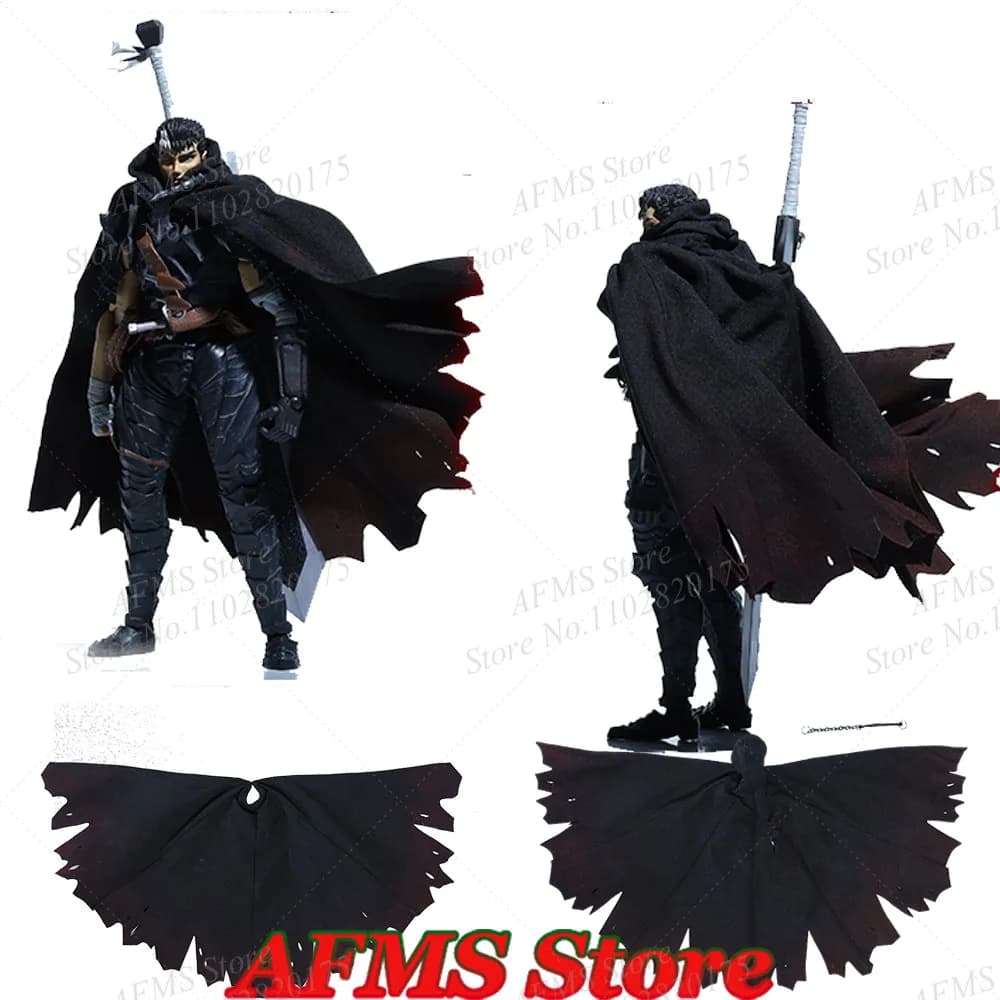 SHF 1/12 Bilancia Figura Da Collezione Nero Spadaccino Mantello Impronta Guerriero Bambole Mantello Abiti Da Combattimento Misura 6 "Action Figure Corpo