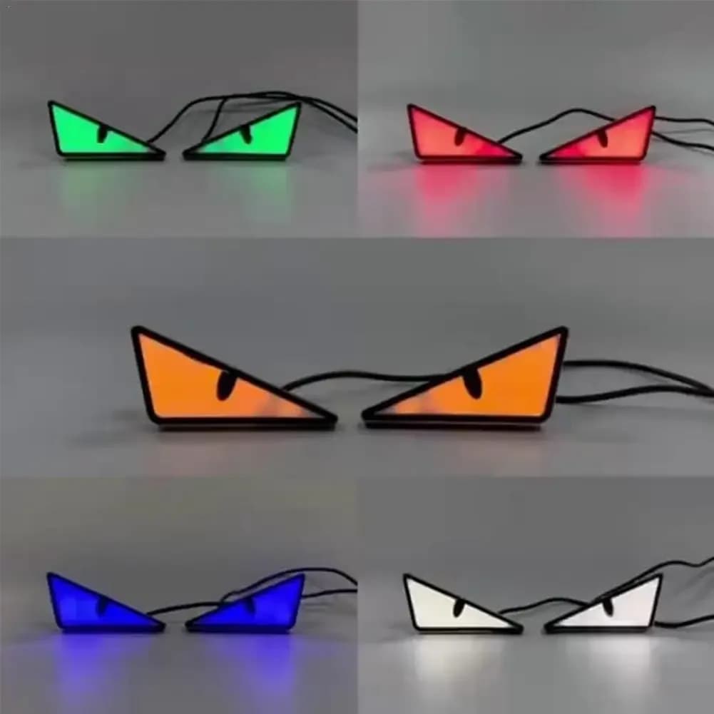 LED Devil'Eyes Universal Motorcycle Lights Demon Eyes Light for Motorcycle Mini Projector Lamp for Lens Decorative Car Lights