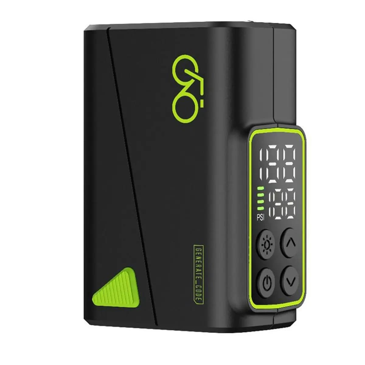 (AD10) Gonfiatore per Pneumatici, Compressore d'Aria Portatile Senza Fili, Mini Pompa per Bicicletta con Luci LED e Manometro