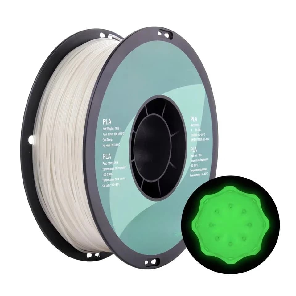 1KG Glow in the Dark PLA Filament 1.75mm 3D Printer Material for Plastic Rods 2.2 LBS Spool for 3D Printing