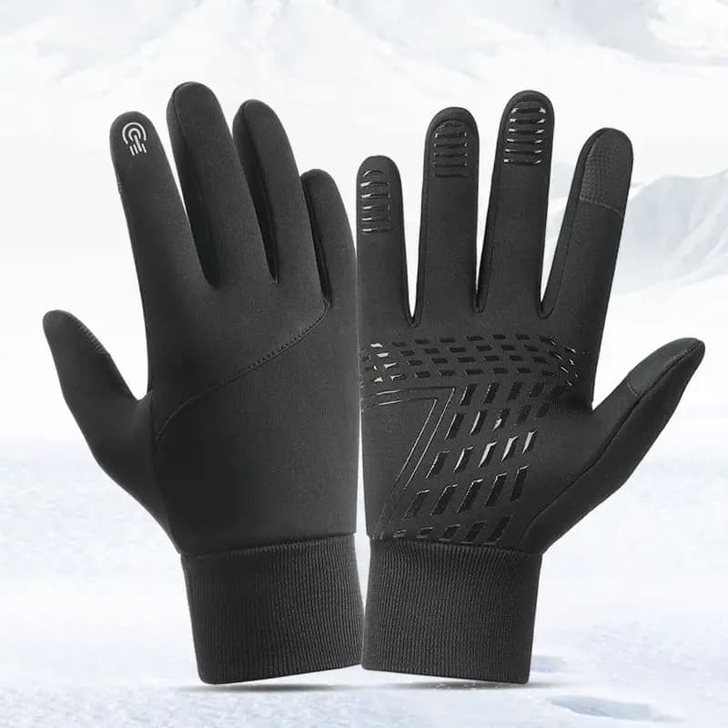 Men's Cycling Gloves Women's Motorcycle Autumn Winter Camping Gloves Hot Velvet Water Repellent Touch Screen Non-slip