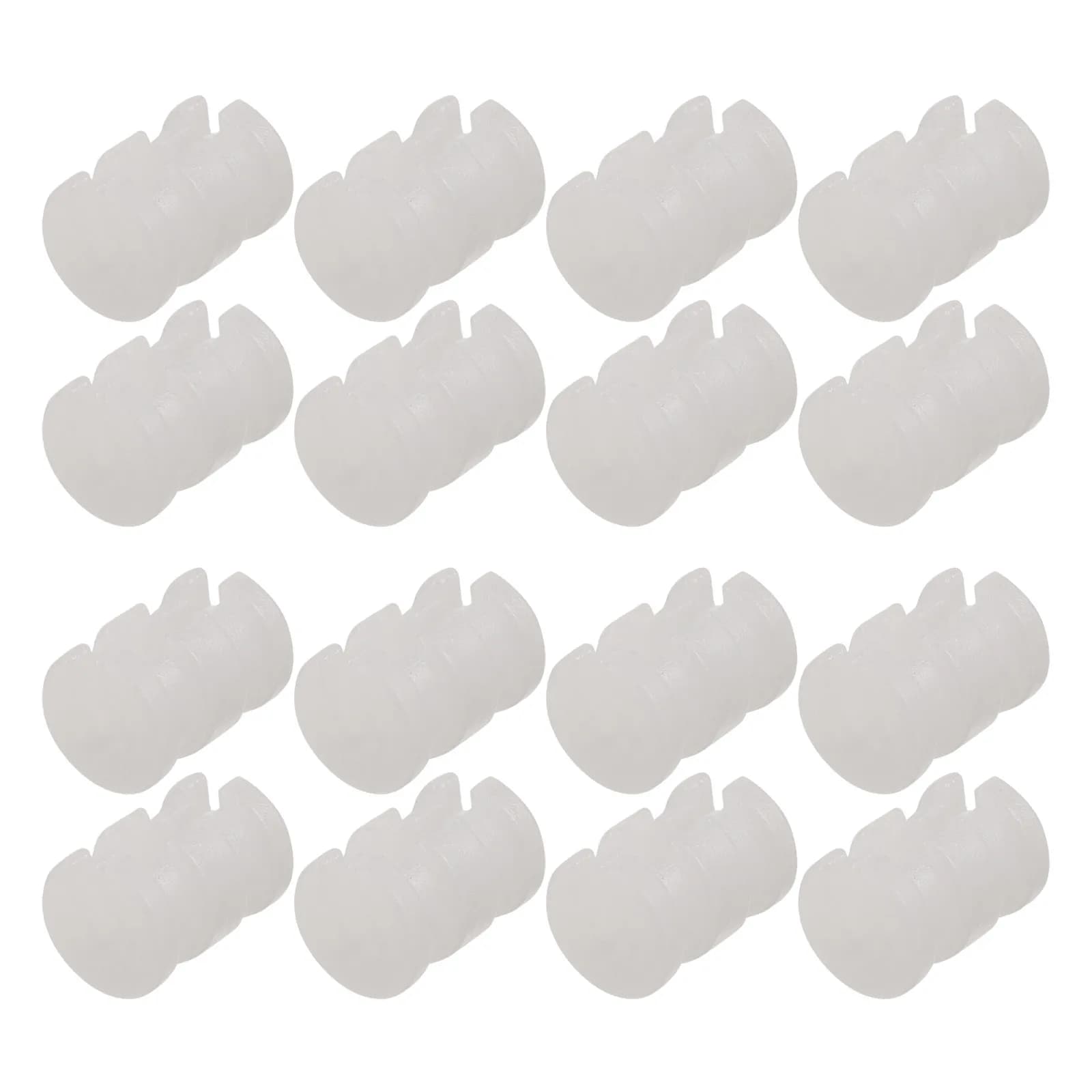 16Pcs White Plastic Furniture Leg Caps Thick Wear-Resistant Chair Foot Covers Nonslip Floor Protectors for Stool Legs
