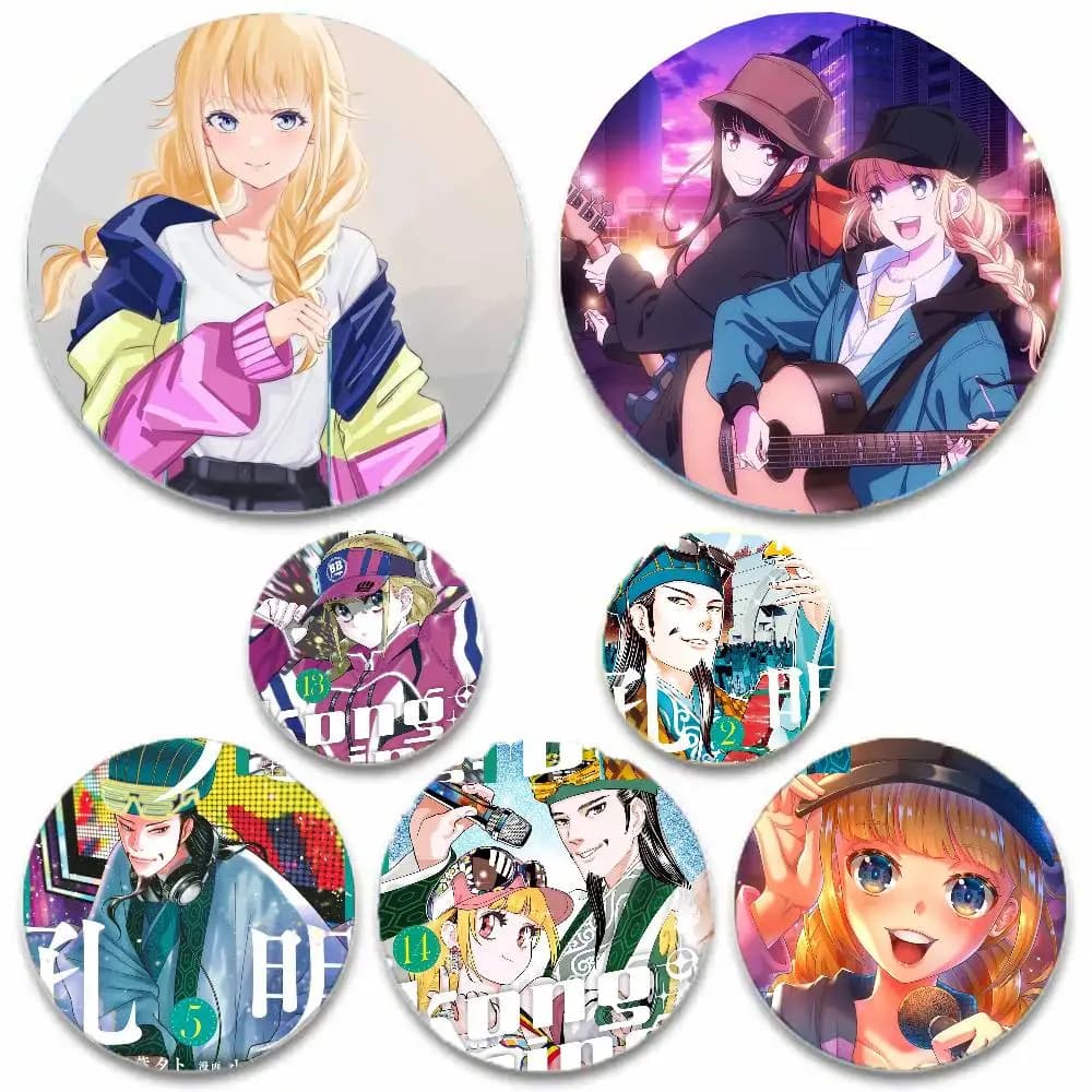 Anime Ya Boy K-Kongming! Spille e distintivi a tema cartone animato per amici, accessori da collezione per zaini e vestiti, gioielli, regalo