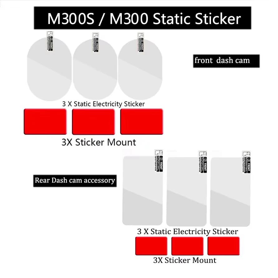 for AZDOME M300S / M300 Static Sticker for AZDOME M300S / M300 Dash Cam Static Stickers 3 pieces