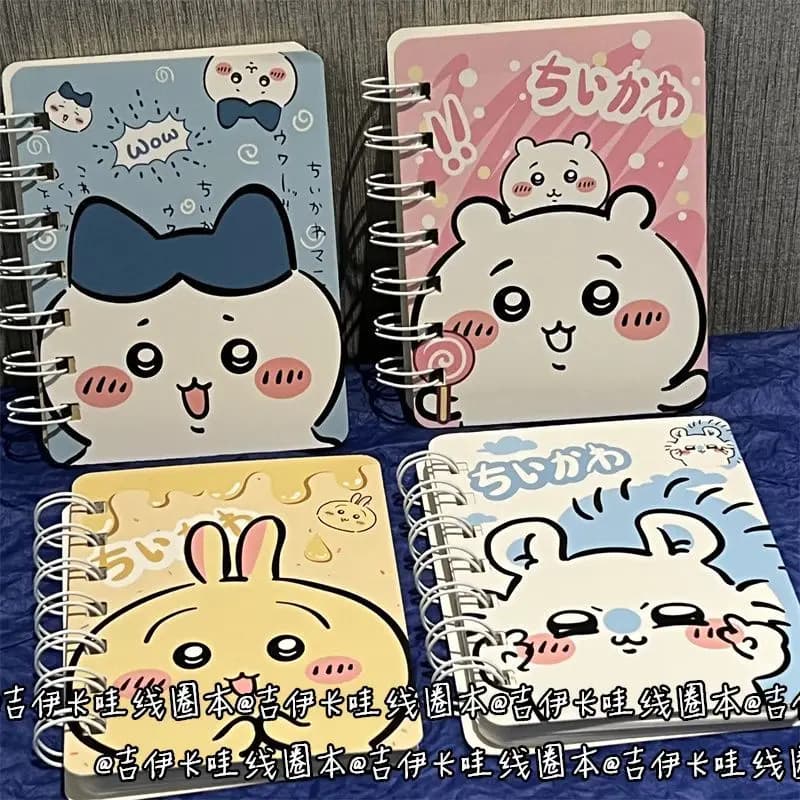 Jiikawa Lined Coil Girl Notebook, High-Style Student Lined Notebook, Cute Study Supplies, Back-to-School Gift