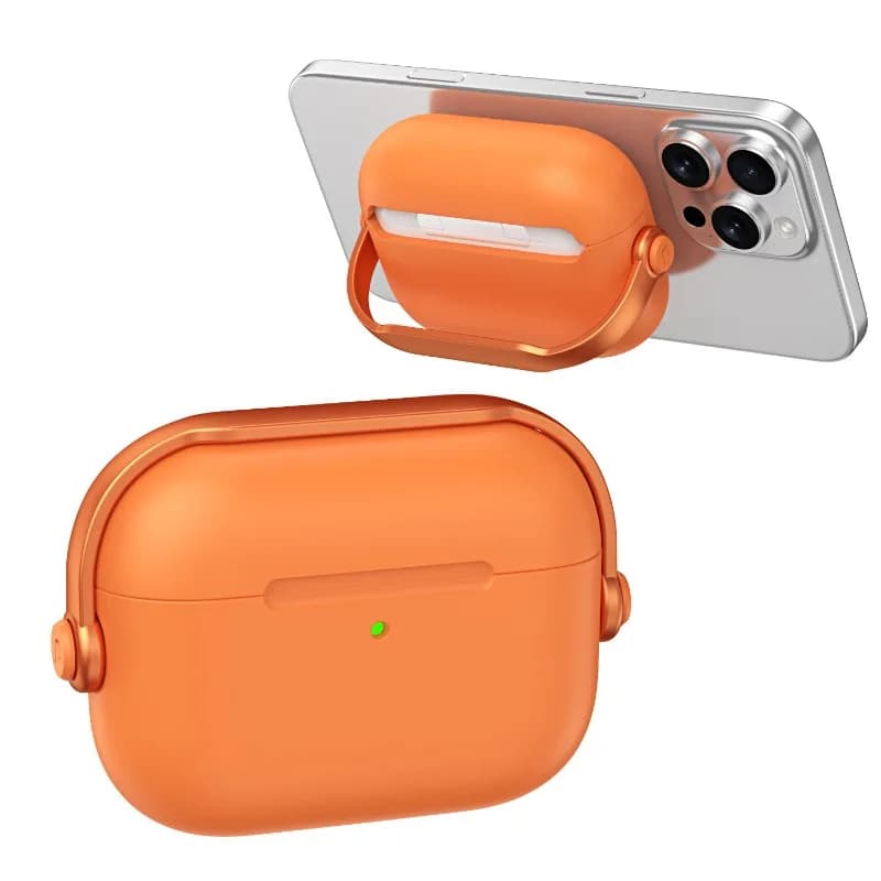 Custodia Protettiva Morbida con Chiusura per AirPods Pro 3/Pro 2, Cover Anti-caduta con Supporto Bluetooth per AirPods 1/2/3/4