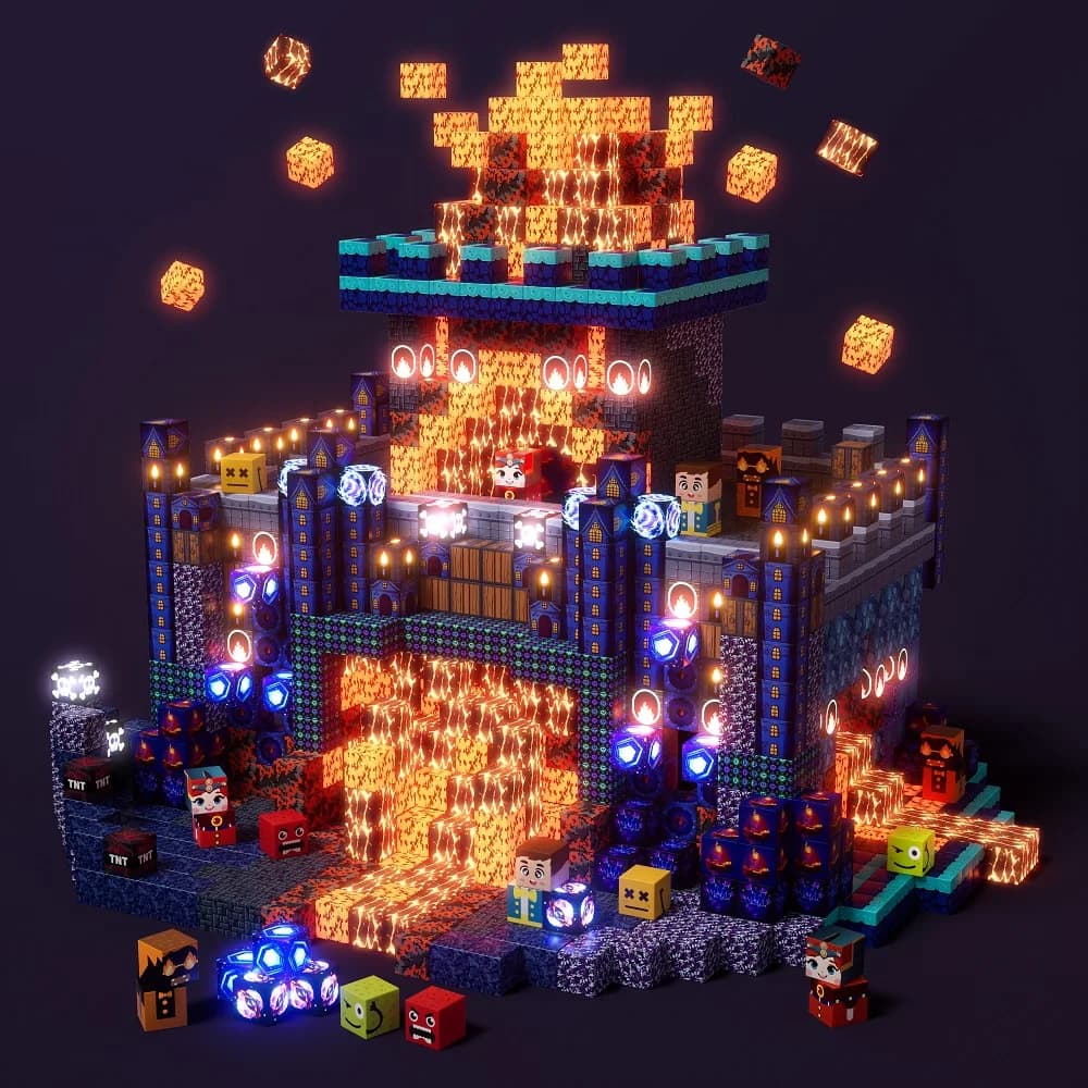 200 Pezzi Blocchi da Costruzione Educativi STEM, Blocchi Magnetici Luminosi per Bambini 3-8 Anni, Regalo di Compleanno e Festività, Giocattolo Sicuro a Forma di Cubo