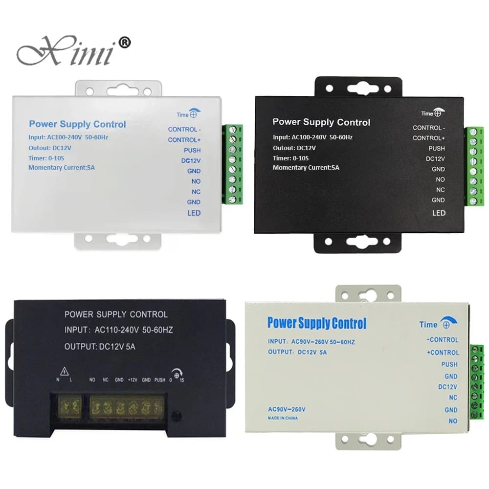 Alimentatore per sistema di controllo accessi porta DC 12V 3A 5A AC 100~240V per serratura elettrica e sistema di controllo accessi RFID con impronta digitale