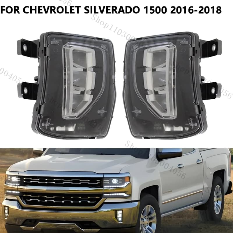 Auto Fendinebbia Anteriore Per Chevrolet Silverado 1500 2016-2018 Paraurti Anteriore Lampada Della Nebbia Luce di Marcia diurna Lampada di Segnalazione 84000613