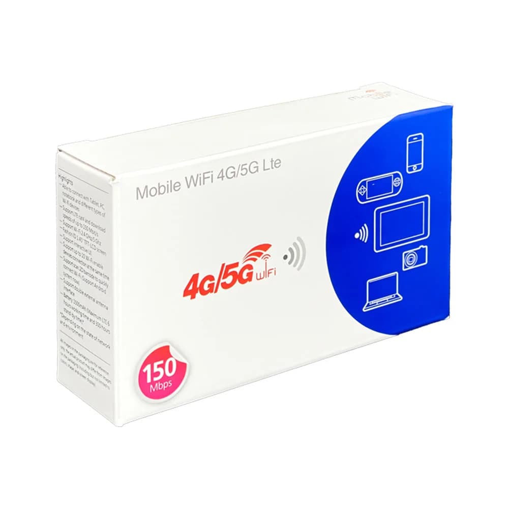 Router Wireless 4G LTE con Slot per Scheda SIM, Hotspot WiFi Tascabile 150Mbps, Modem WiFi per Casa, Ufficio, Camper e Campeggio