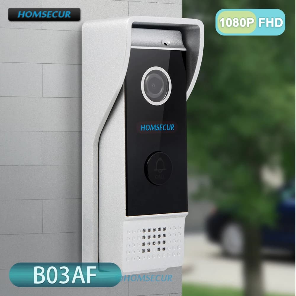 B03AF Telecamera per campanello a 4 fili 1080P FHD 110 ° Angolo di visione per il sistema citofonico video intelligente HOMSECUR WIFI Tuya