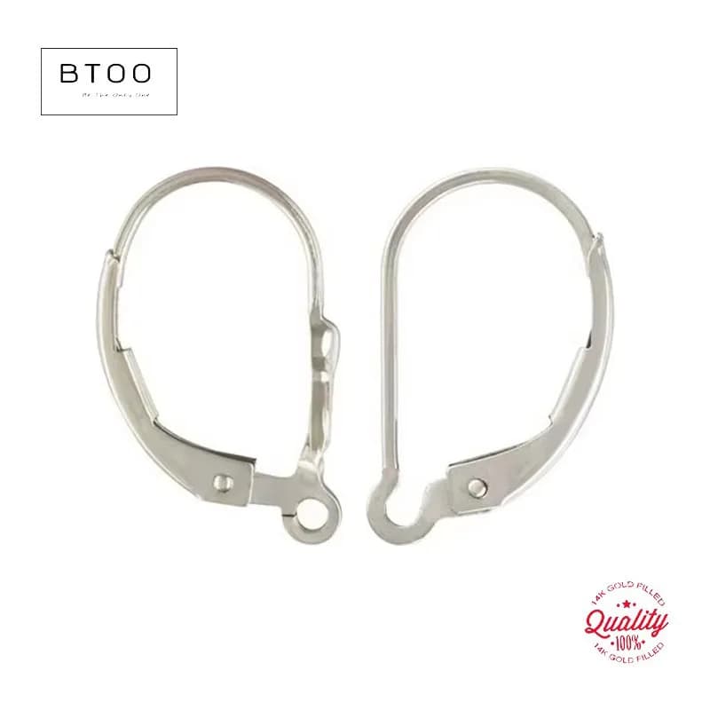 Sterling 925 Silver Lever Closure with Ring, Simple Silver Lever Closure for Jewelry Accessories, Earrings Closure
