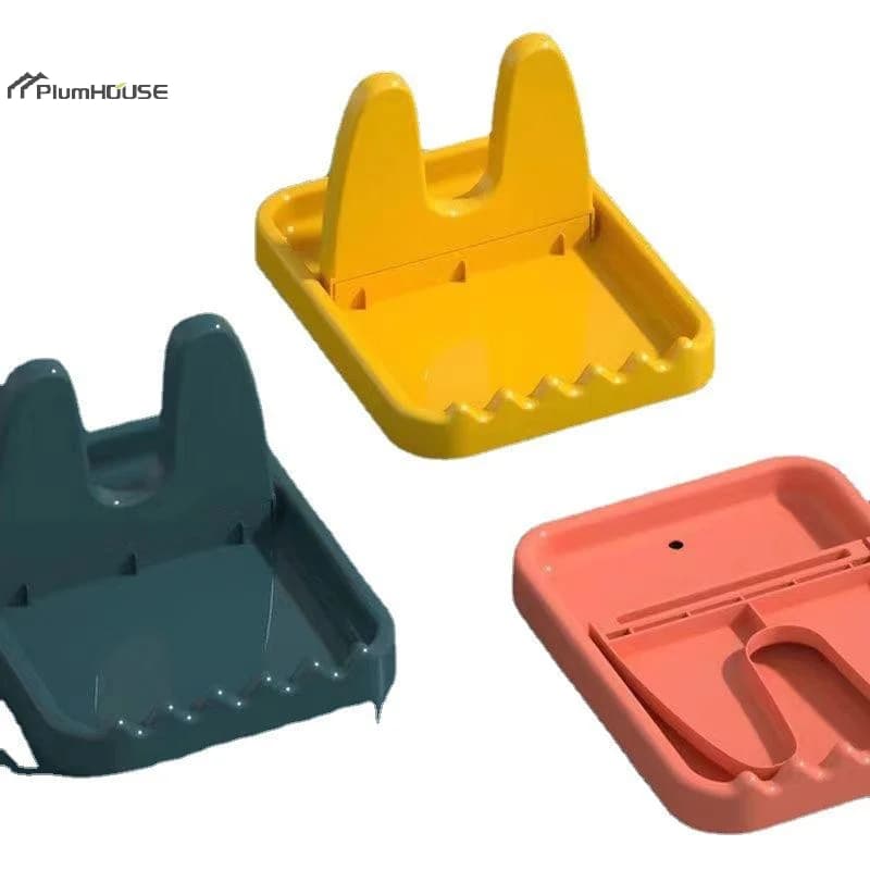 Portacoperchi pieghevole in plastica, porta cucchiai, organizer da cucina per forchette, spatole, coperchi per pentole, scaffale porta stoviglie