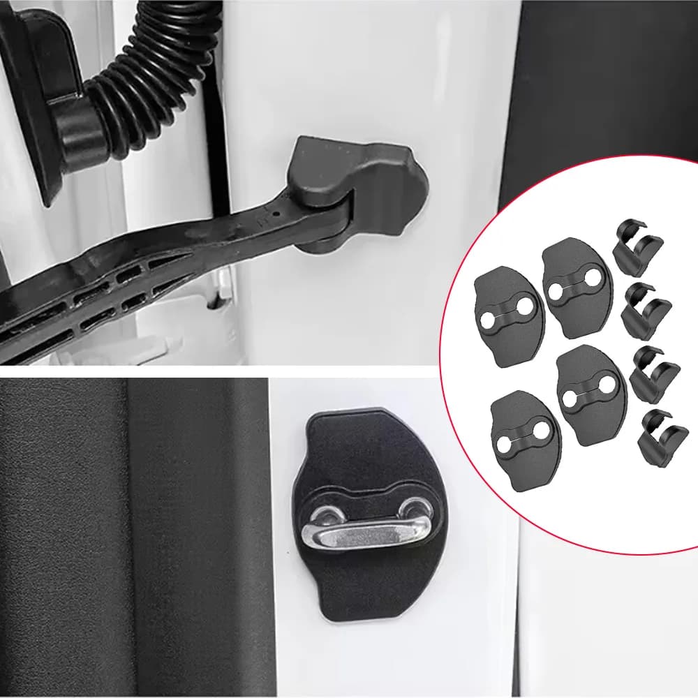 8 pezzi porta auto chiusura fibbia copertura fermaporta limitatore protezione cove per Tesla modello 3 Y 2016 2017 2018 2019 2020 2021 2022-024