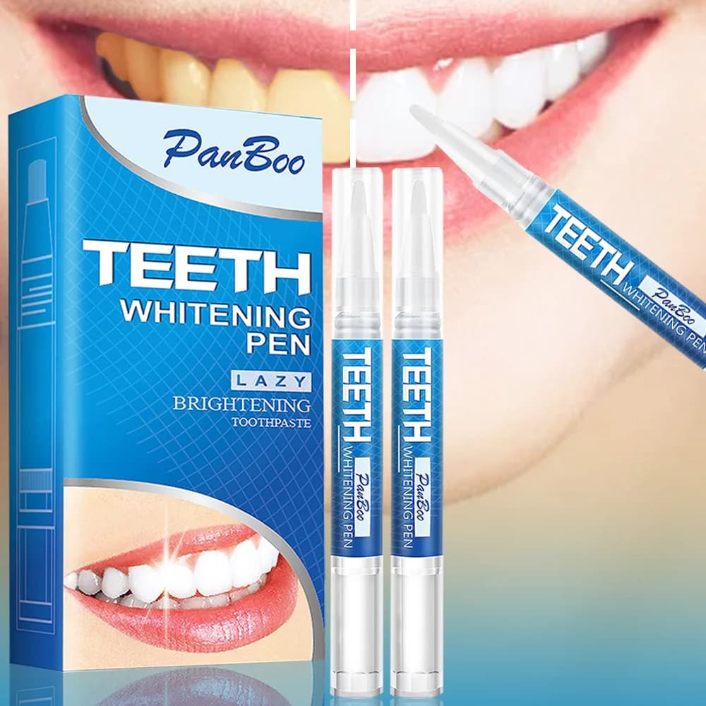 Teeth whitening pen Remove coffee, tea and smoke stains Refreshing breath Easy application Scratching pen for fast acting teeth