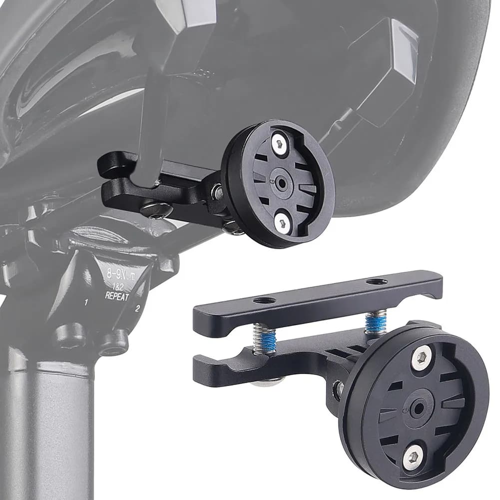 Back Bicycle Back Light Support for Adjustable Angle Cycling Action Camera Support for Garmin Varia Radar Bicycle Saddle Lamp