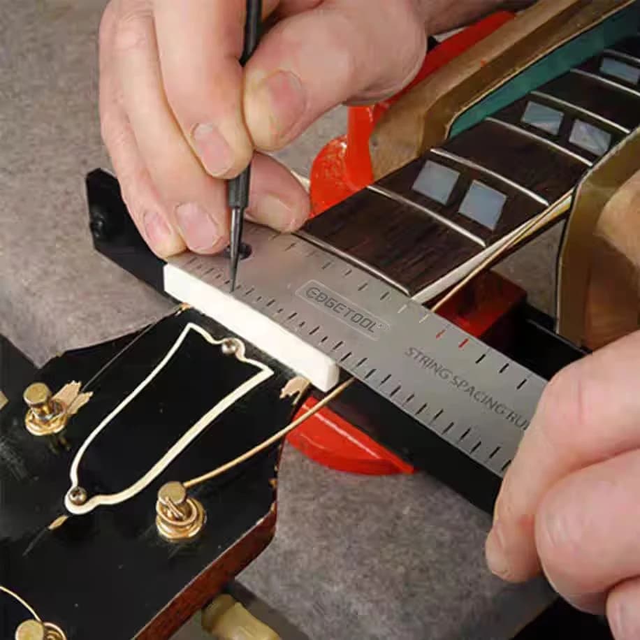Professional Guitar String Pillow Slot Ruler Luthier Master Making Tool