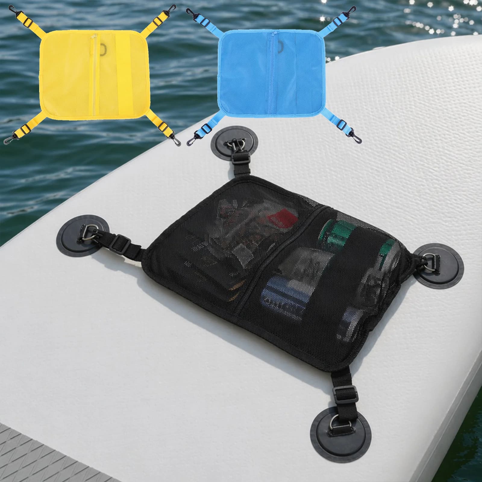 Portable Deck Bag Mesh Sup Paddle Board Accessories SUP Paddle Board Bag for Paddleboarding Camping Kayaking