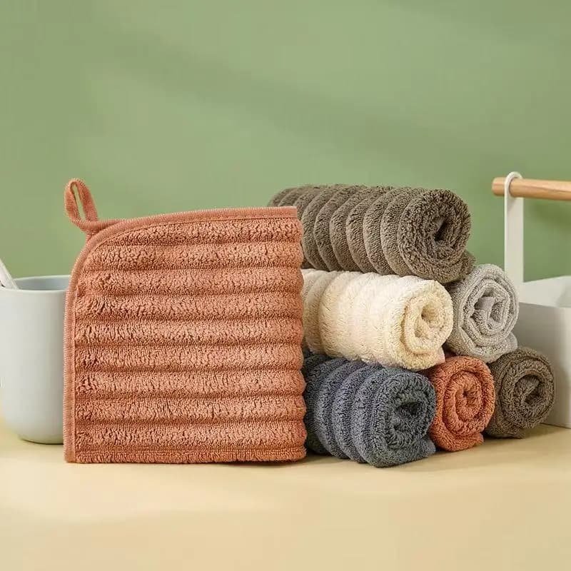 High Absorbency Hand Towels 5-Piece Set Luxury 11.8x11.8 Inch Soft Quick Drying Perfect for Travel & Camping