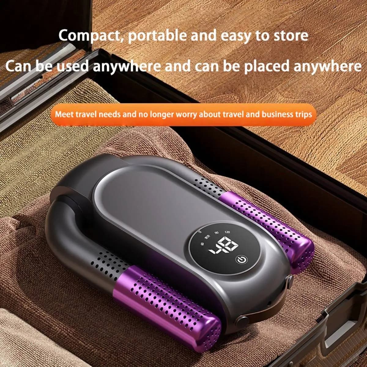 *X07A Asciuga scarpe telescopico Per uso domestico Smart TouchScreen Timer Asciuga scarpe Scarpa pieghevole Riscaldatore per scarpe per uso domestico ad asciugatura rapida (EU), A
