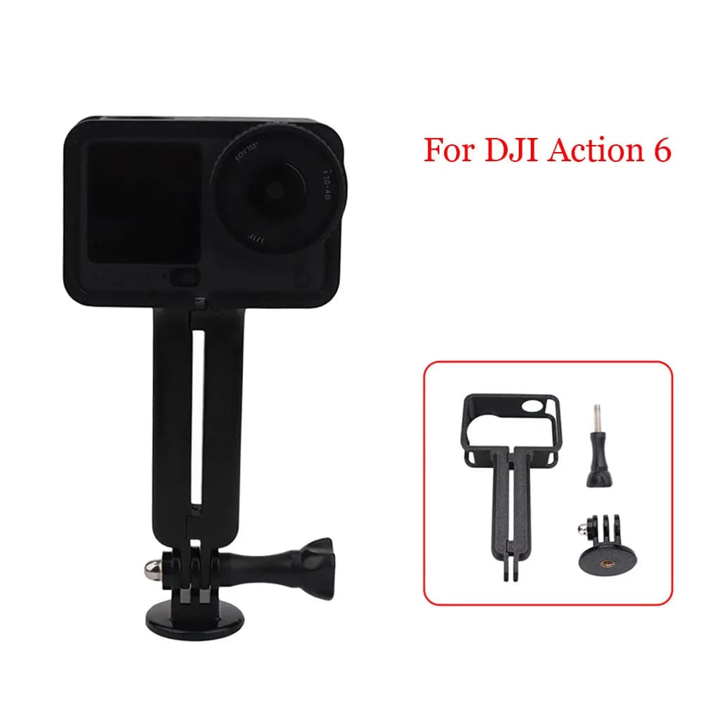 For DJI Action 6 Portable Extension Bracket Frame Support Rack Support Action Camera Stabilization Handle Camera Replace Accessories