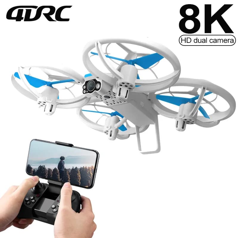 4DRC NUOVO V33 8K Mini Drone 4K professione HD Telecamera grandangolare 360 ° protezione WiFi FPV Droni Altezza Mantieni il giocattolo regalo quadricottero RC