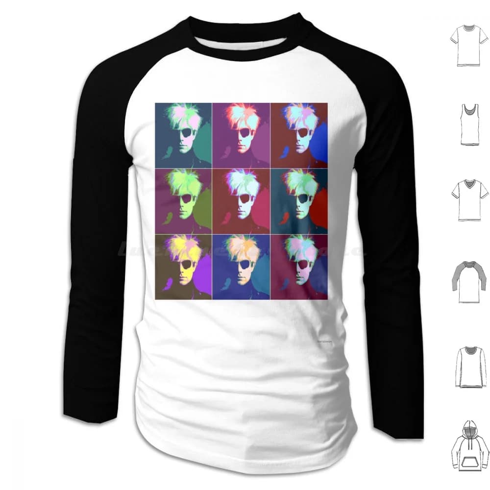 Felpa con cappuccio Pop Art in cotone a maniche lunghe Warhol Pop Art Fantasy Modelli astratti alla moda Cultura Film Occupazioni vintage
