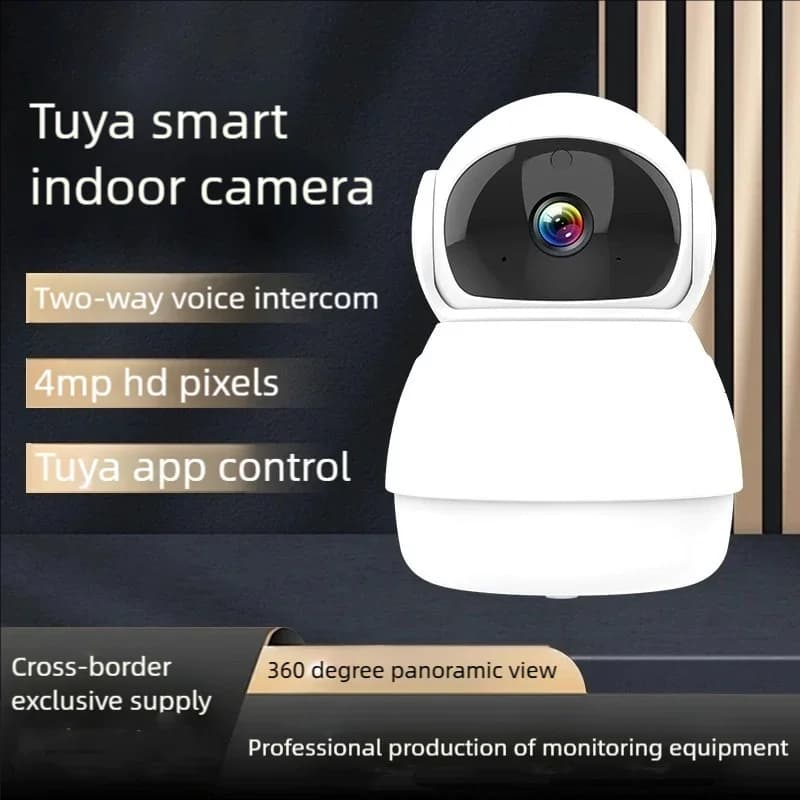 Mini telecamera WiFi da 4 MP Tuya Smart Home Telecamera di sorveglianza IP wireless per interni Rilevazione AI Monitoraggio automatico Baby monitor di sicurezza