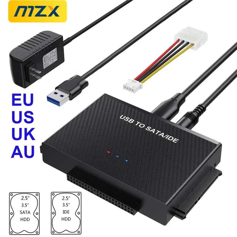 Adattatore Convertitore MZX per 3 HDD SATA IDE, Cavo USB 3.0 per Espansione Unità Disco Rigido 2.5' 3.5' 6TB, Accessori per PC e Laptop