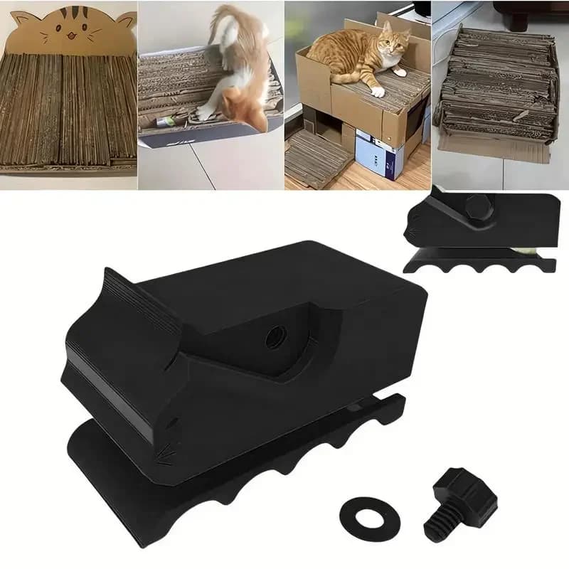 1pc carino macchina da taglio per cartone per grattaschi per gatti 3D stampato a forma di gattino taglierina strumenti fai da te coltello per cartone cartone