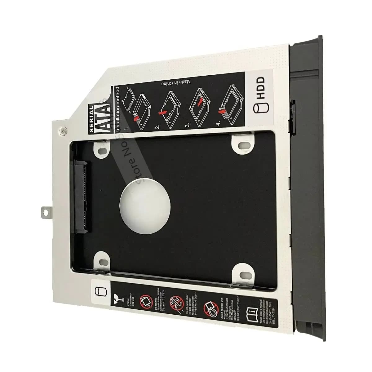 Cornice/Caddy per disco rigido HDD/SSD SATA da 2,5 pollici con cover grigia per Lenovo IdeaPad 520 320 330