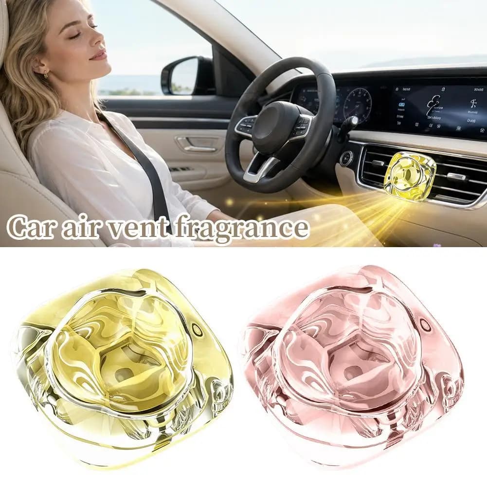 Car Exhaust Vent Aromatherapy Transparent Irregular Magnetic Suction Car Ornament Liquid Floral Air Freshener Car Accessory