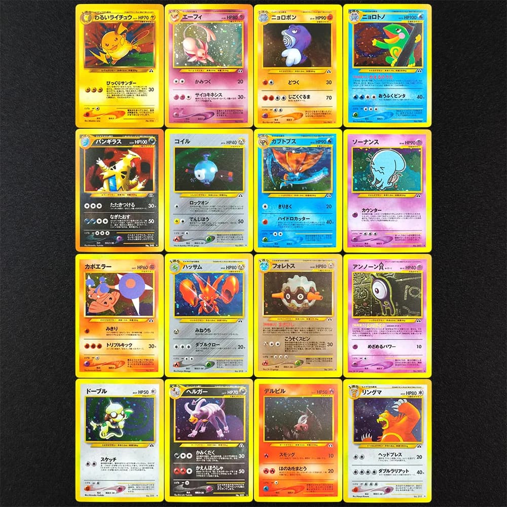 16 Pezzi Carte Pokémon Fai-da-Te, Raichu e Kabutops da Collezione Super Rari, Carte Classiche Singole per Gioco Anime