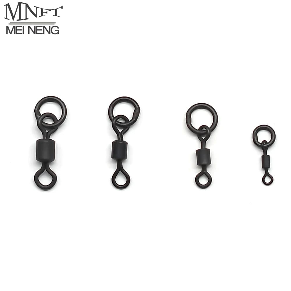 MNFT 40 pezzi con anello flessibile a cambio rapido, impianto girevole, per realizzare terminali, accessori per la pesca alla carpa